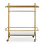 Uttermost Dining Erena Brass Bar Cart House of Isabella UK