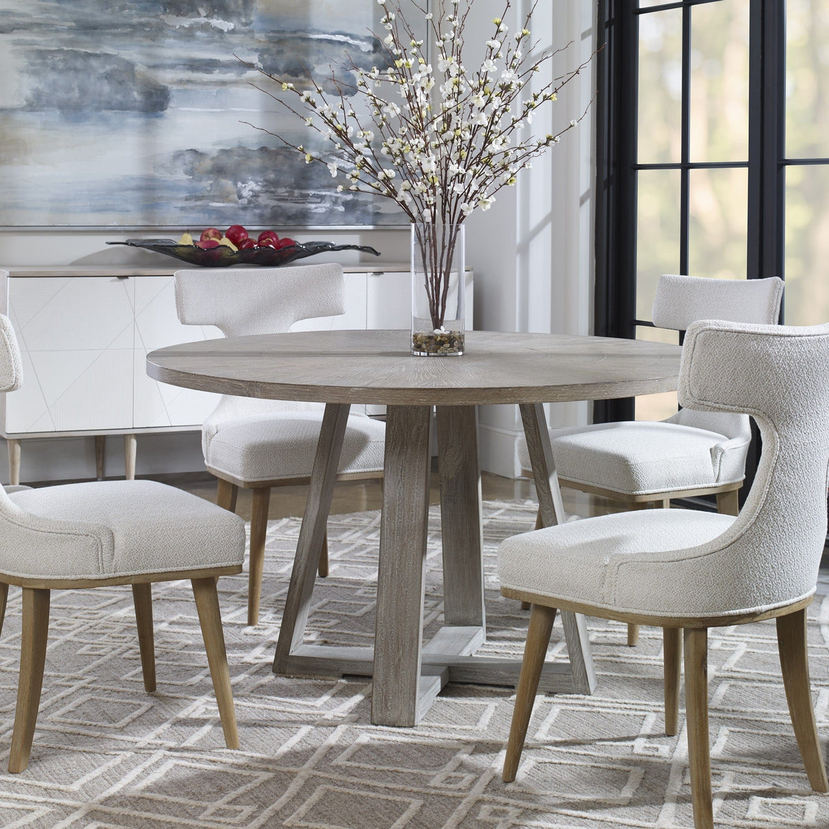 Uttermost Dining Gidran Gray Dining Table House of Isabella UK
