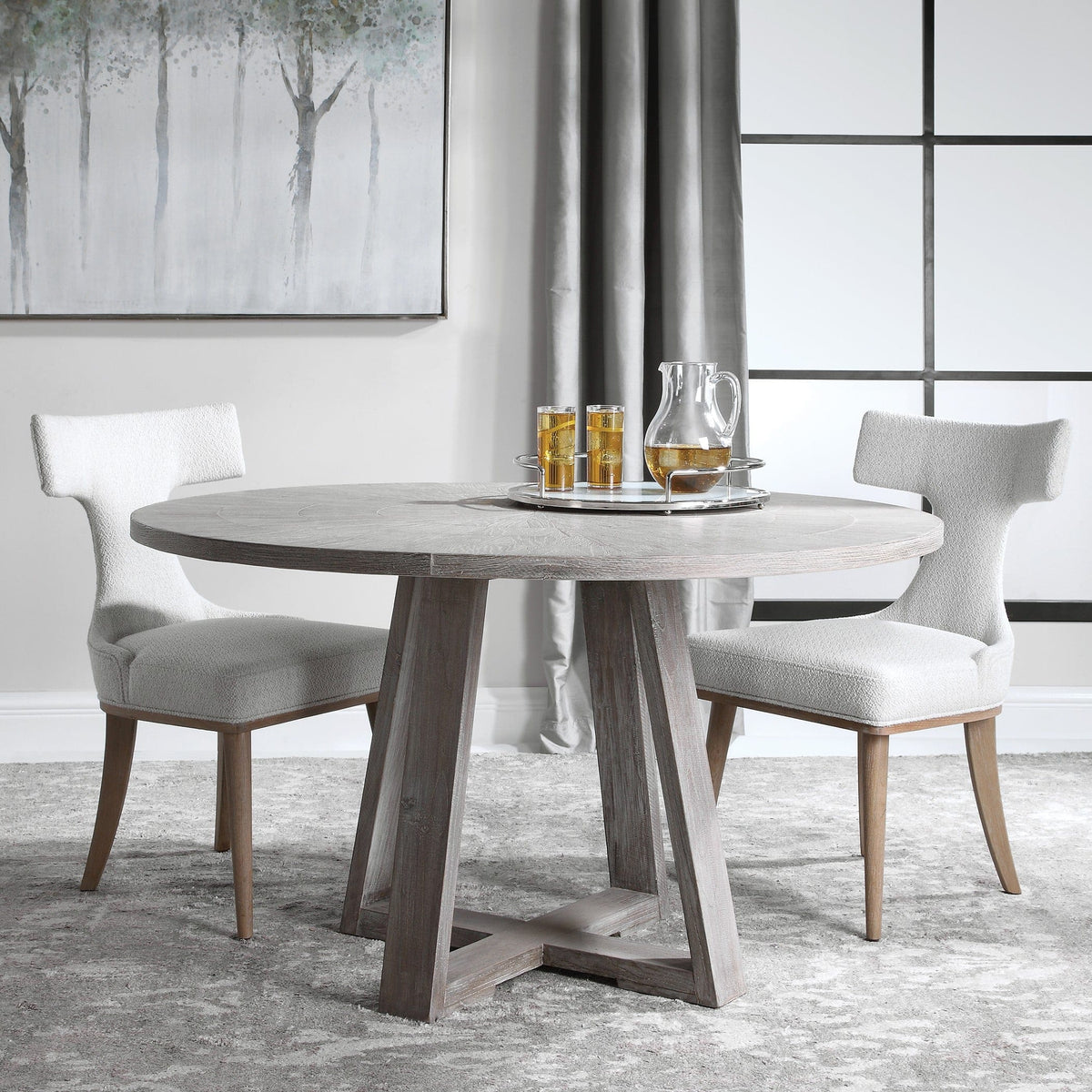 Uttermost Dining Gidran Gray Dining Table House of Isabella UK