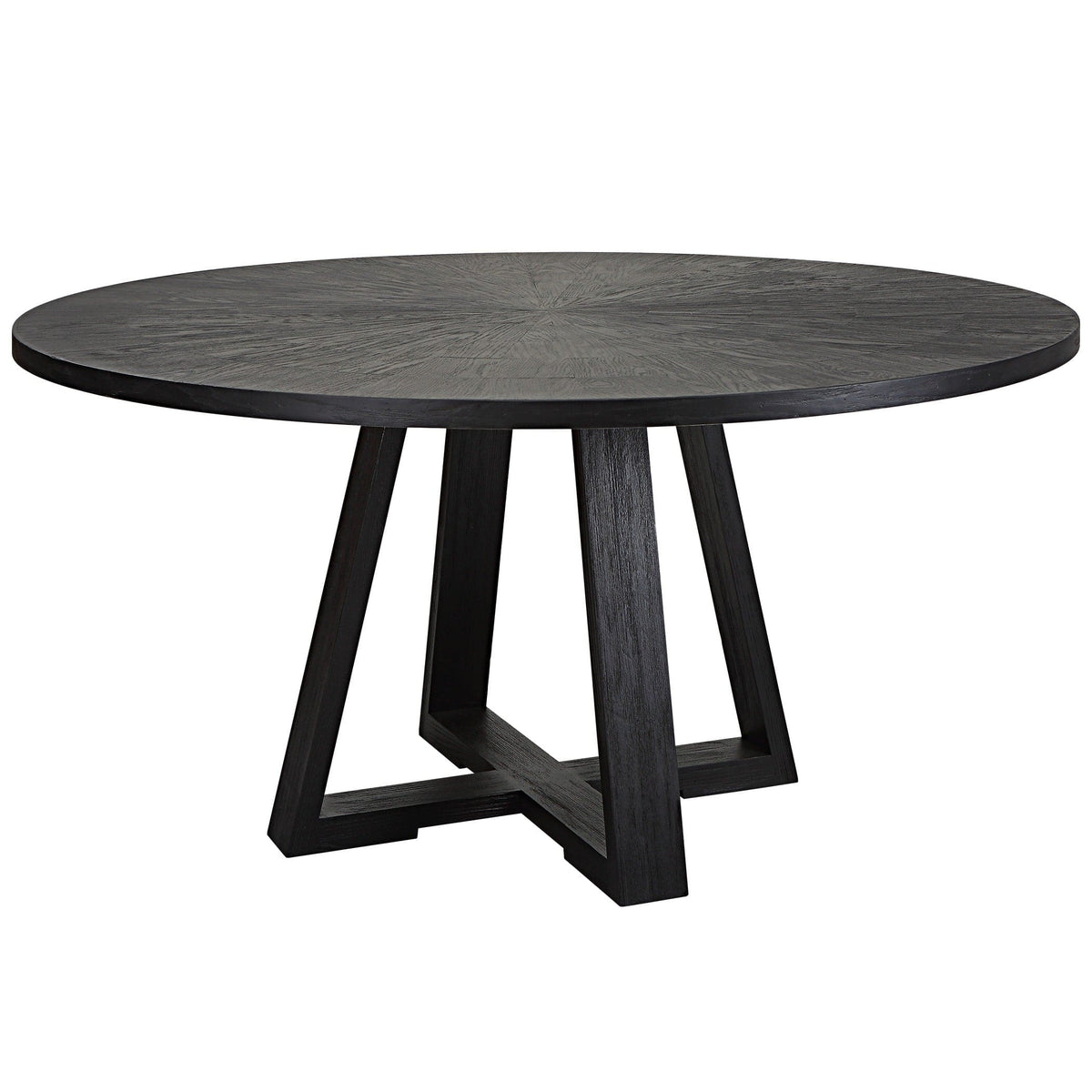 Uttermost Dining Gidran Round Black Dining Table House of Isabella UK