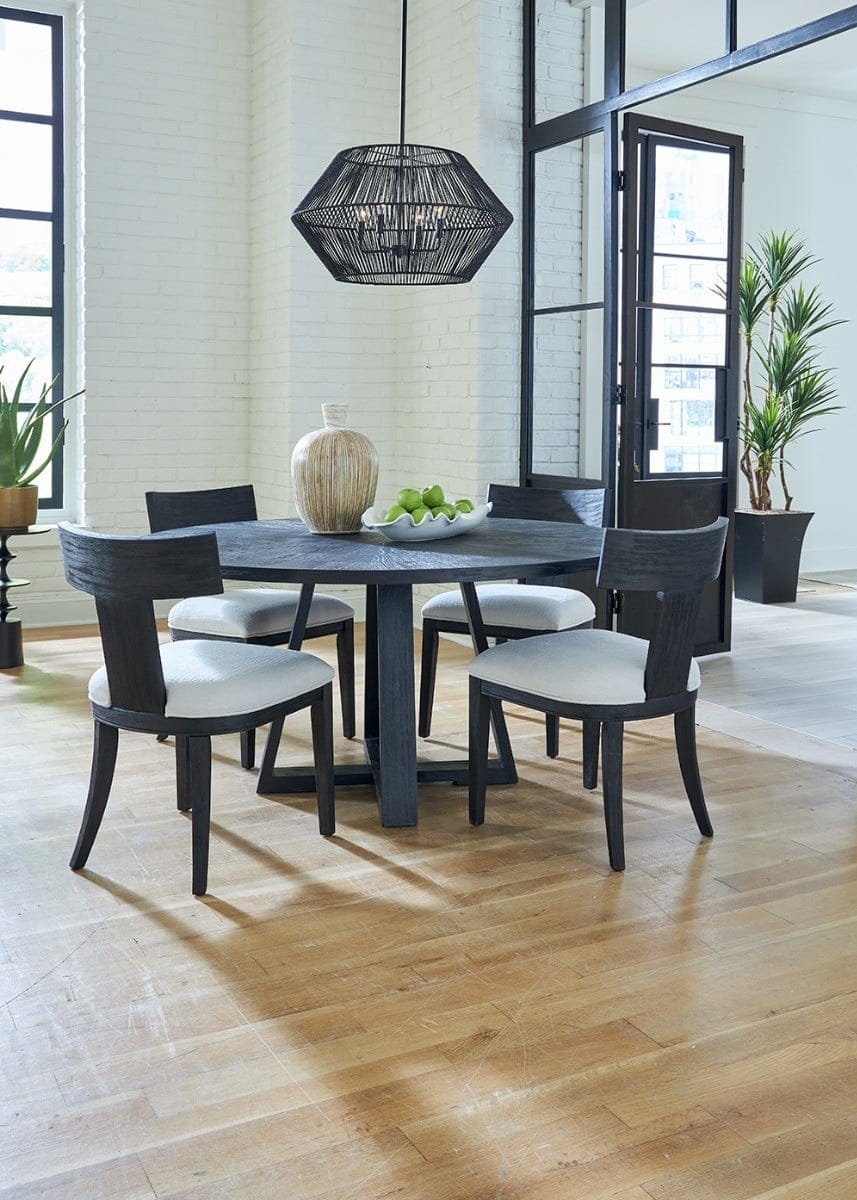 Uttermost Dining Gidran Round Black Dining Table House of Isabella UK