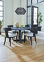 Uttermost Dining Gidran Round Black Dining Table House of Isabella UK