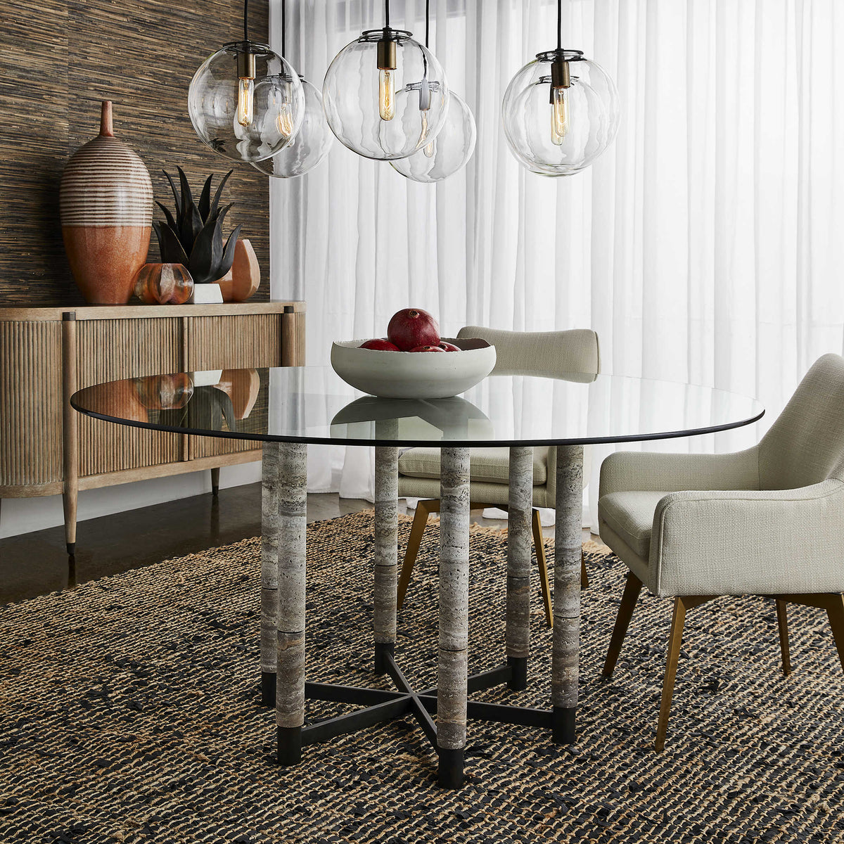 Uttermost Dining Hex Dining Table House of Isabella UK