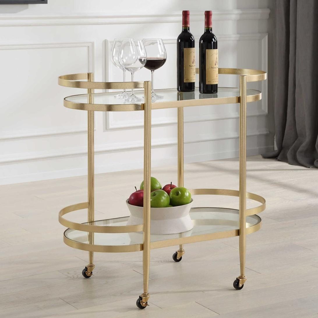 Uttermost Dining Isabelle Gold Bar Cart House of Isabella UK