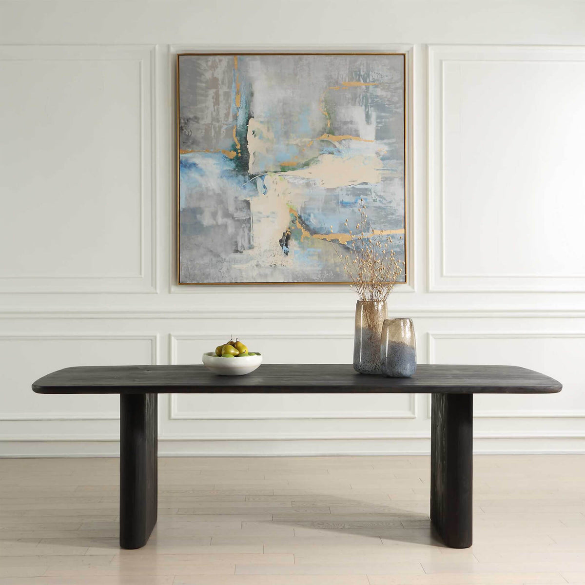 Uttermost Dining Kirin Reclaimed Fir Dining Table in Black - 244cm House of Isabella UK
