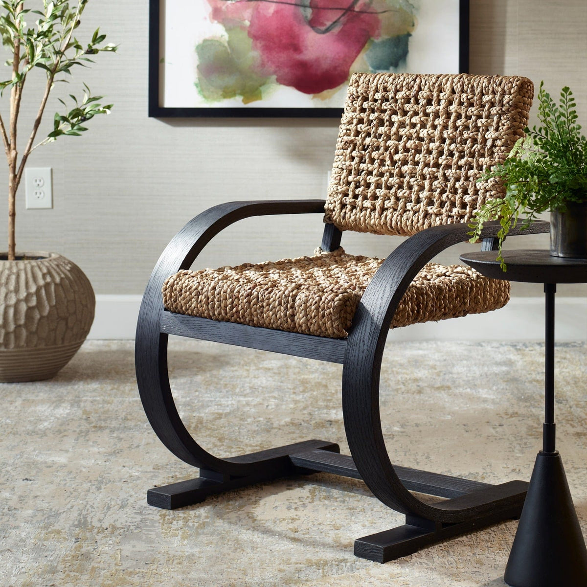 Uttermost Dining Rehema Dining Chair in Black House of Isabella UK