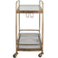 Uttermost Dining Scarritt Antique Brass Bar Cart House of Isabella UK