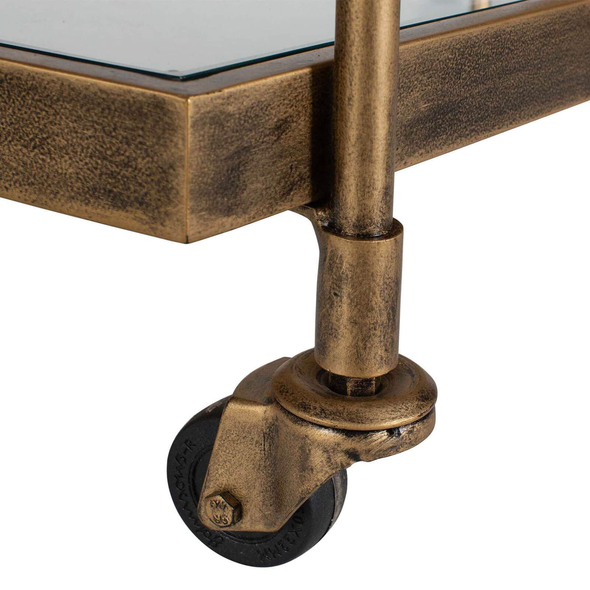 Uttermost Dining Scarritt Antique Brass Bar Cart House of Isabella UK