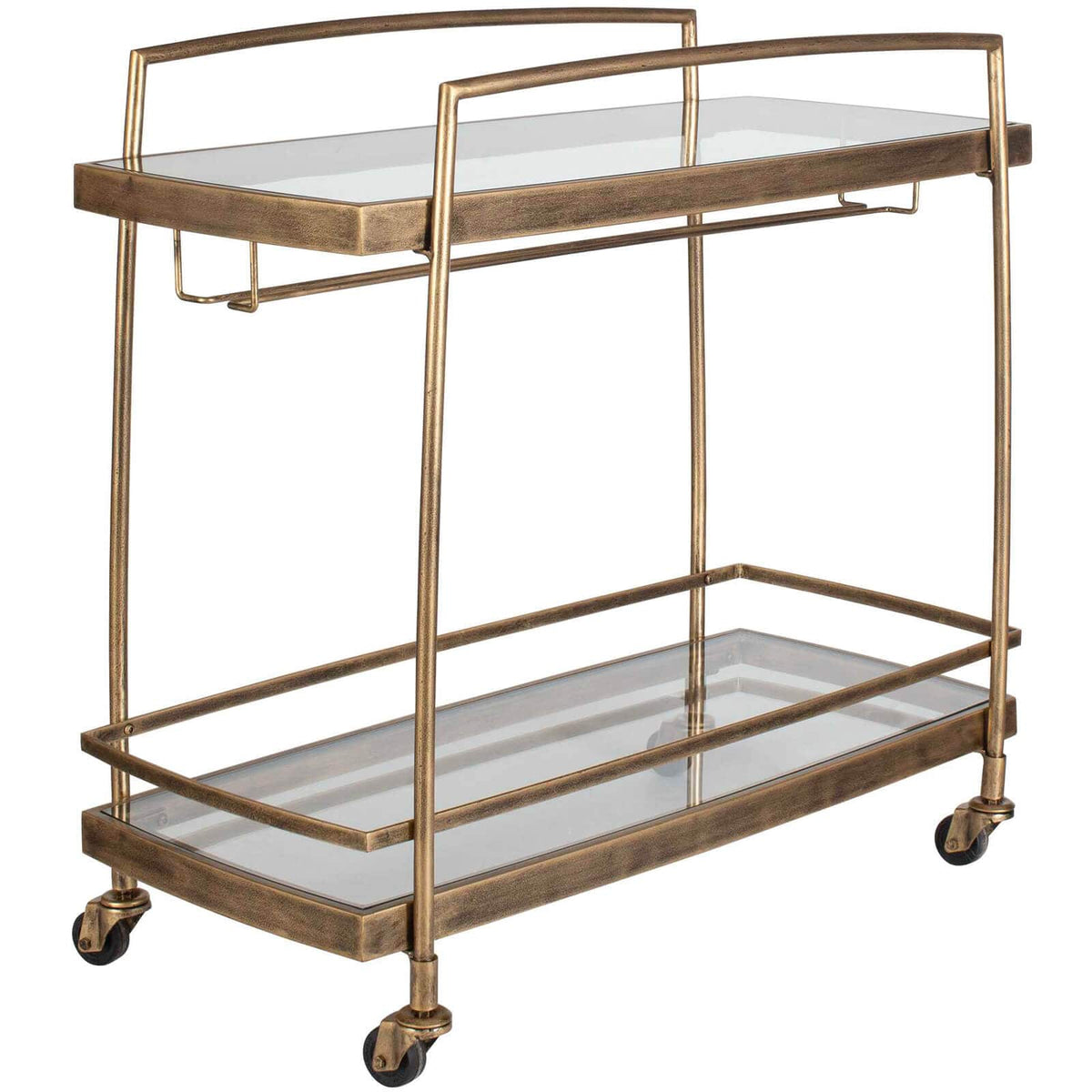 Uttermost Dining Scarritt Antique Brass Bar Cart House of Isabella UK