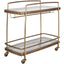 Uttermost Dining Scarritt Antique Brass Bar Cart House of Isabella UK