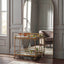 Uttermost Dining Scarritt Antique Brass Bar Cart House of Isabella UK