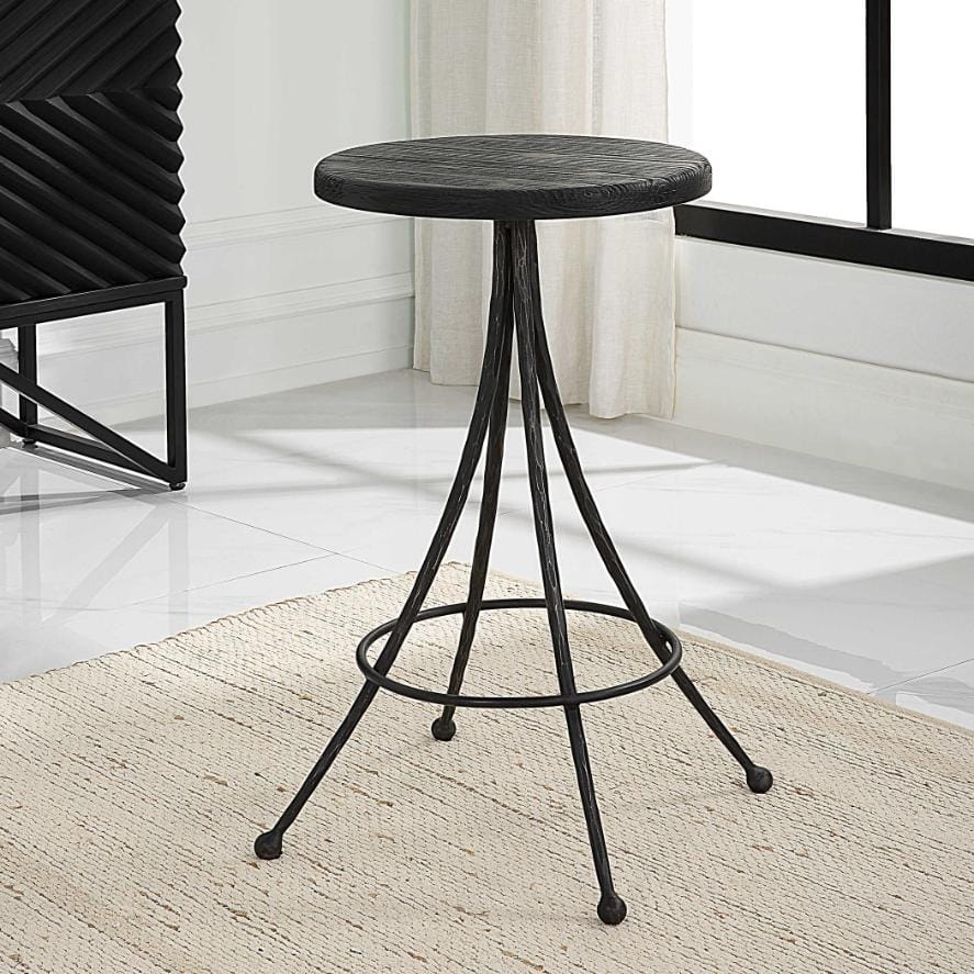 Uttermost Dining Sona Black Counter Stool House of Isabella UK
