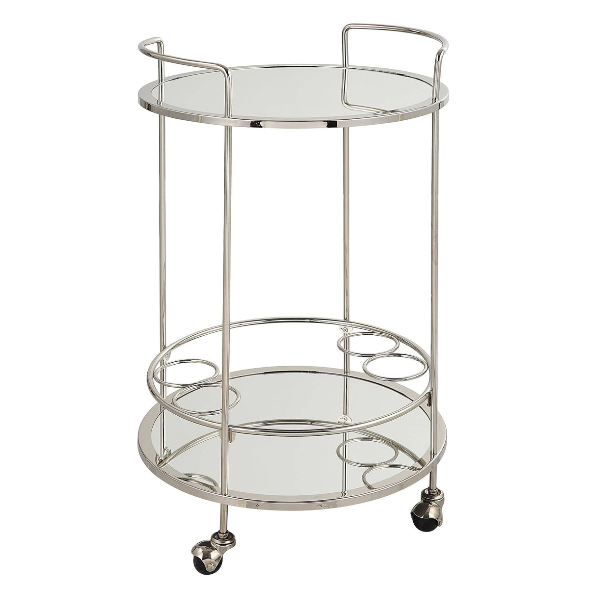 Uttermost Dining Spritz Chrome Bar Cart House of Isabella UK