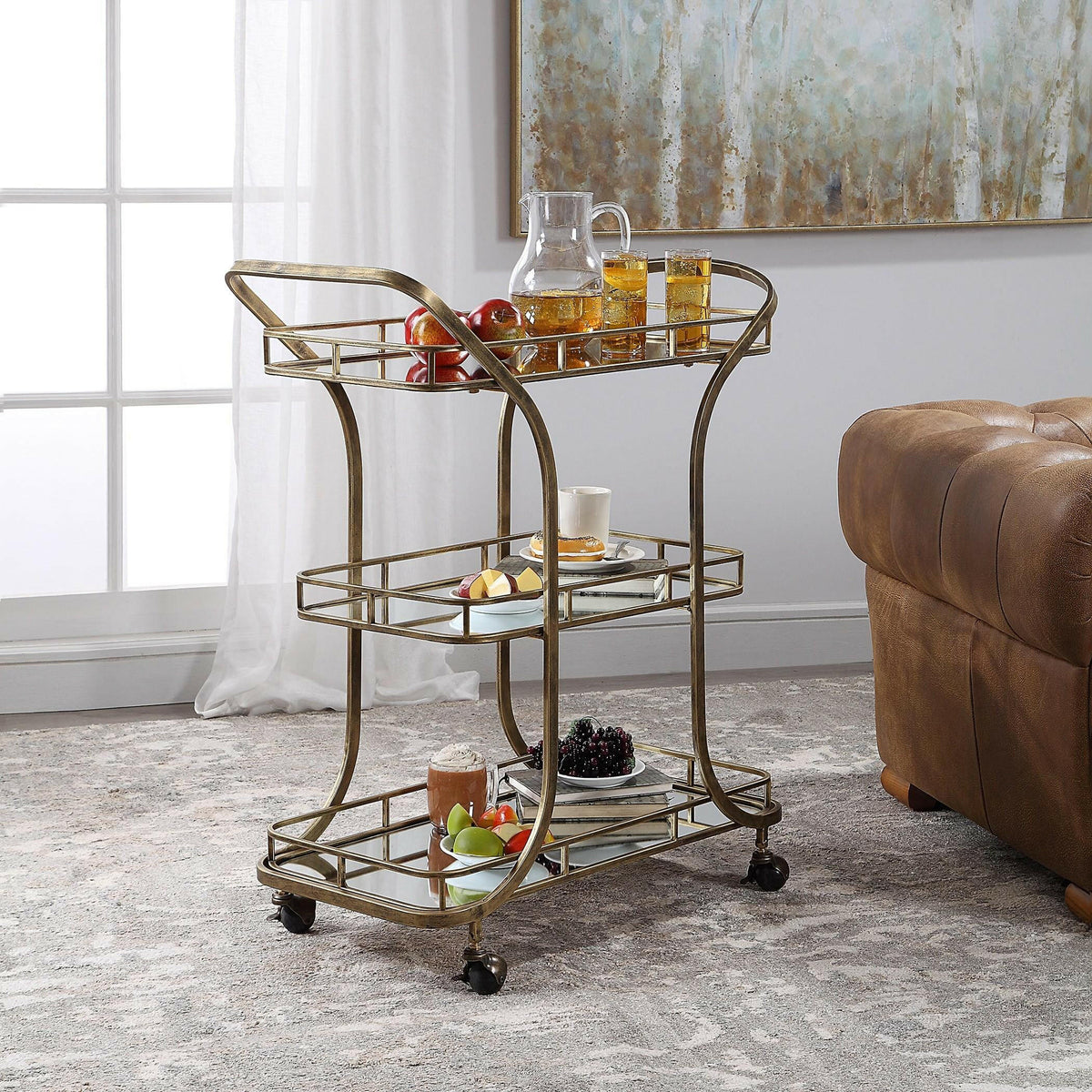 Stassi Gold Serving Cart.