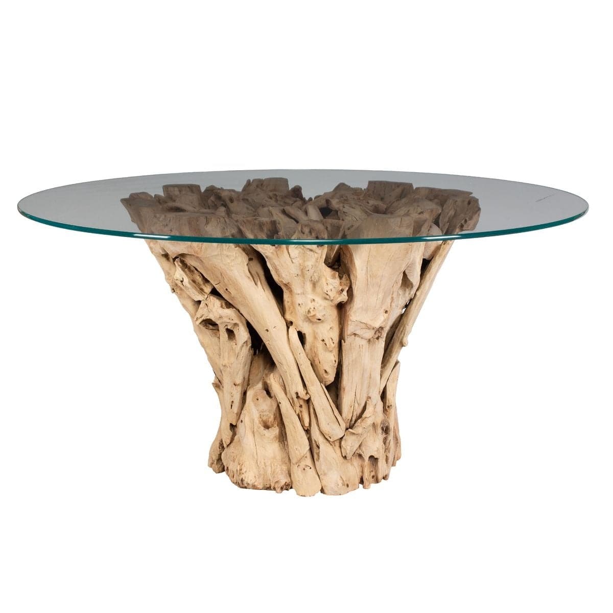 Uttermost Dining Teak Root Round Dining Table in Bleached House of Isabella UK