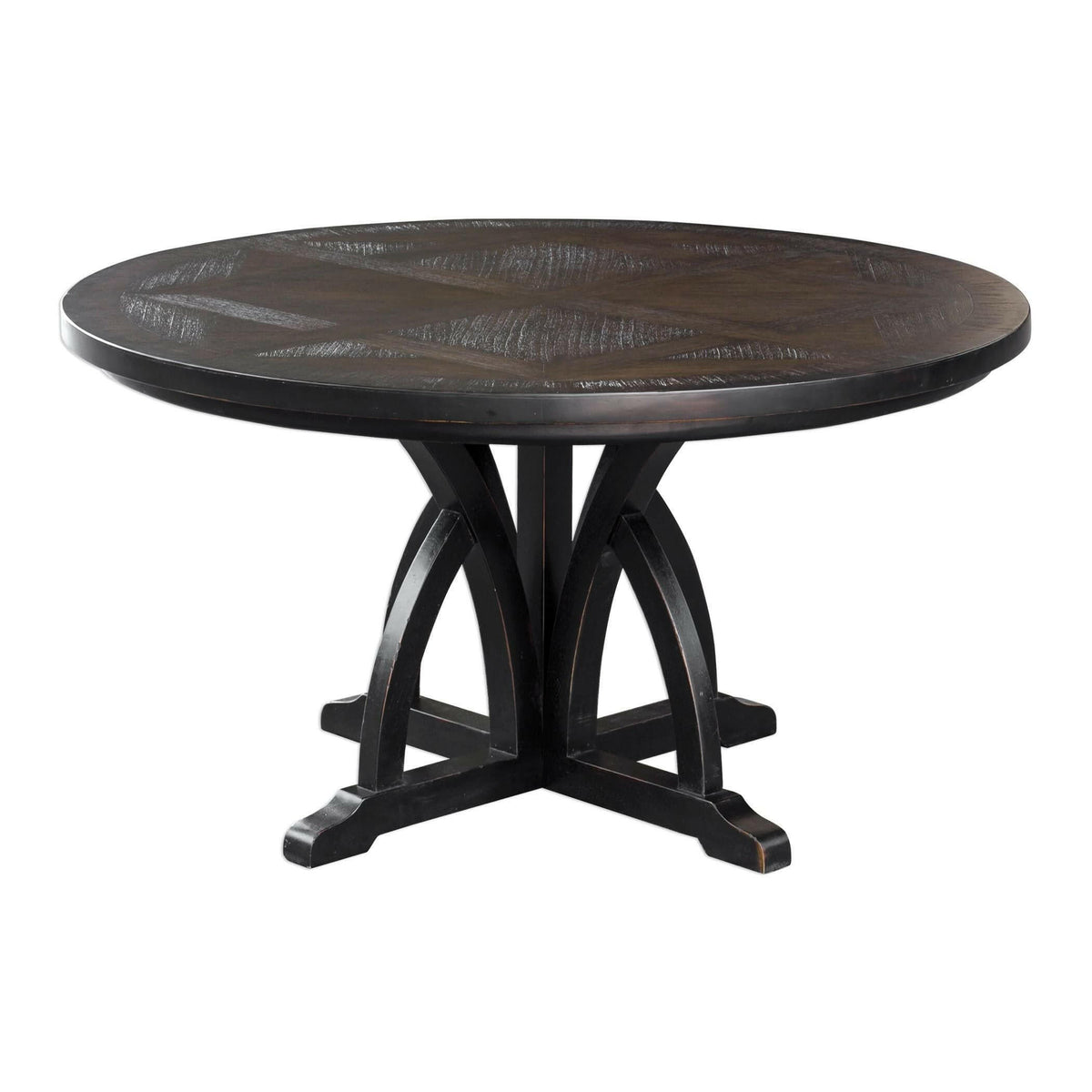 Maiva Round Black Dining Table.