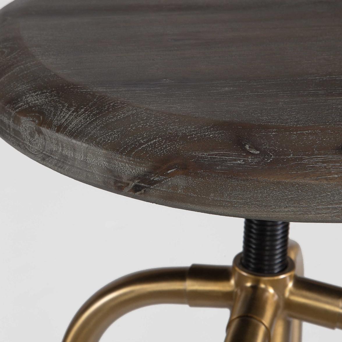 Uttermost Revolve Brass Counter Stool.