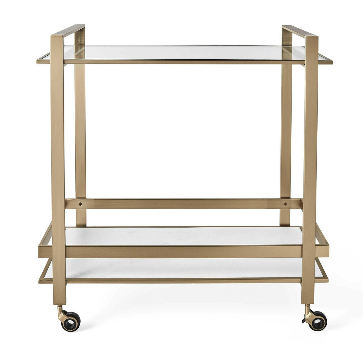 Roll Along Bar Cart - Brass.
