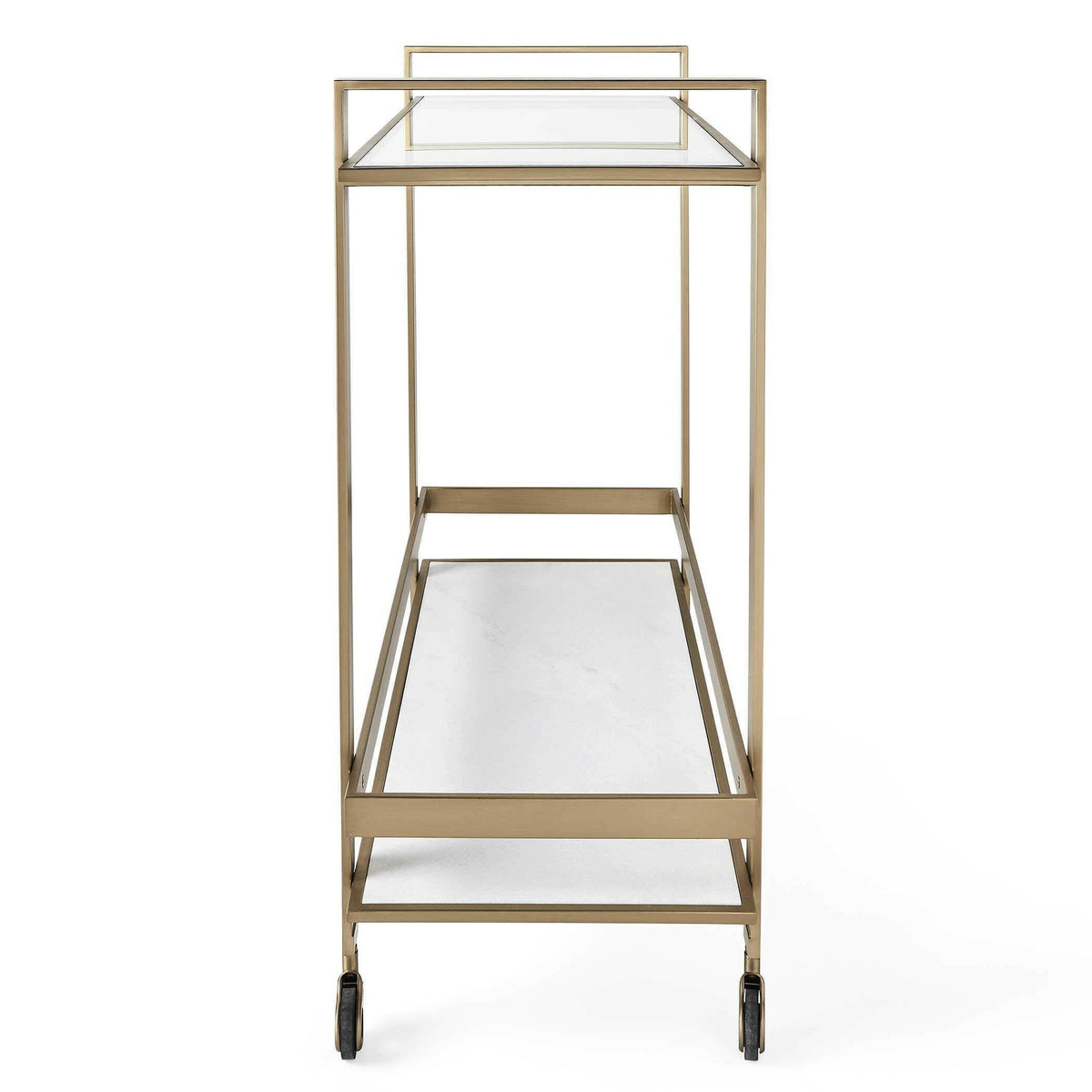 Roll Along Bar Cart - Brass.