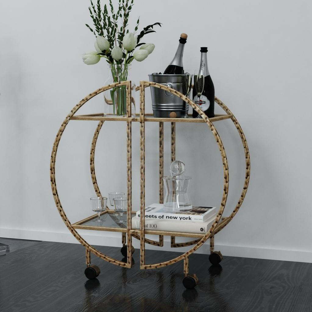 Zelina Gold Bar Cart.