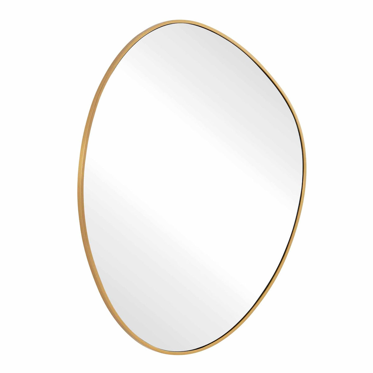 Distort Antique Brass Mirror