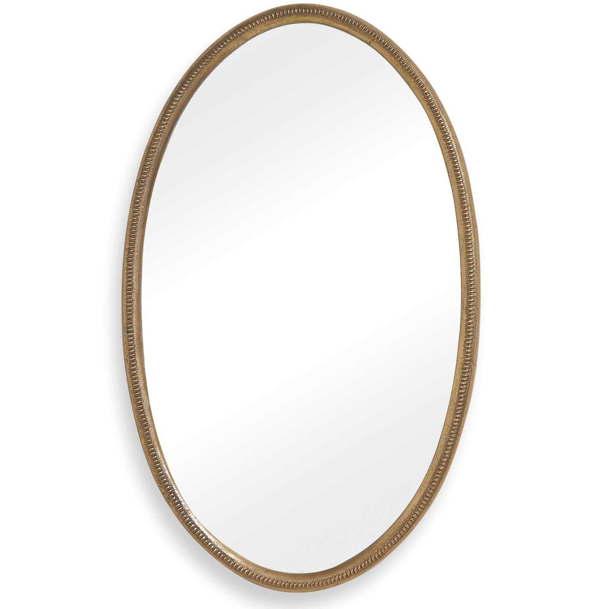 Ellis Beaded Brass Oval Mirror