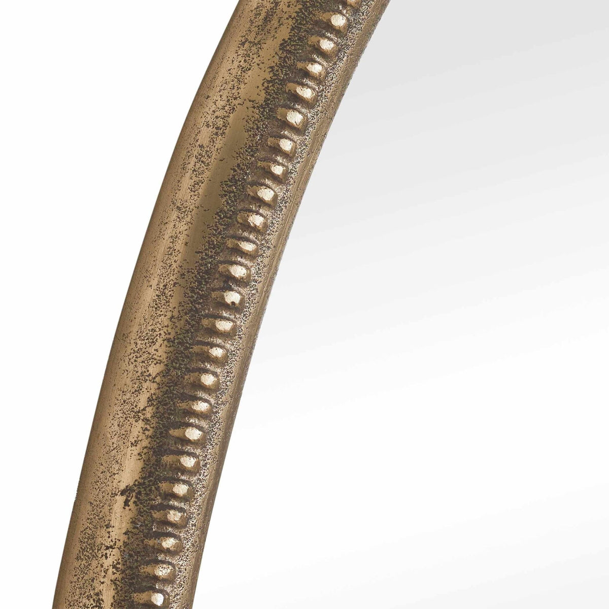 Ellis Beaded Brass Oval Mirror