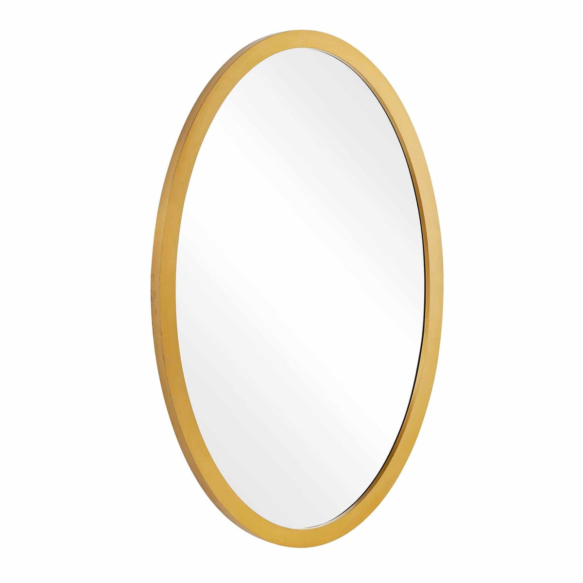 Elstree Antique Brass Oval Mirror