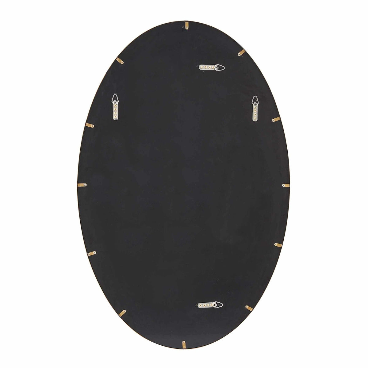Elstree Antique Brass Oval Mirror