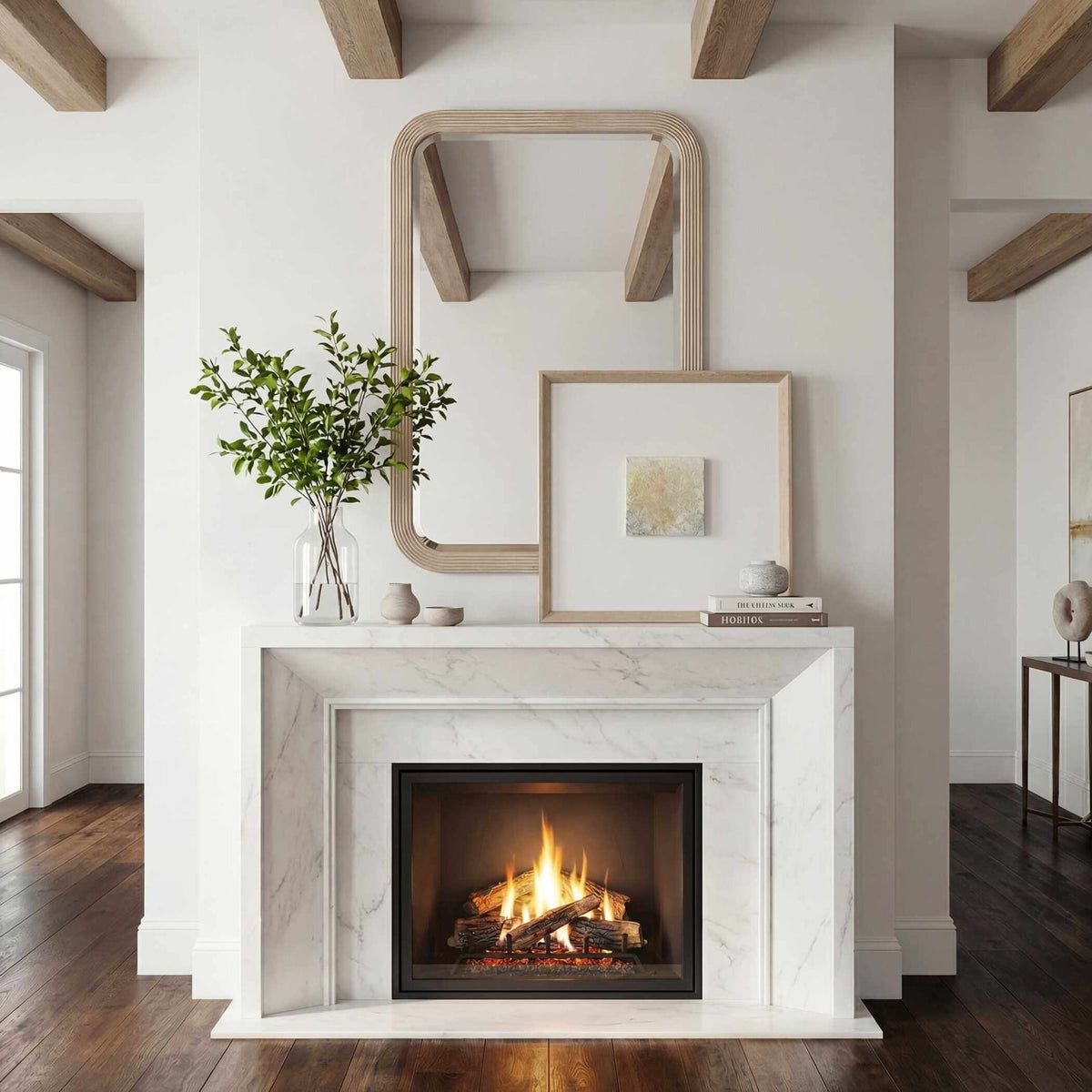 Emari Warm Grey Rectangular Mirror