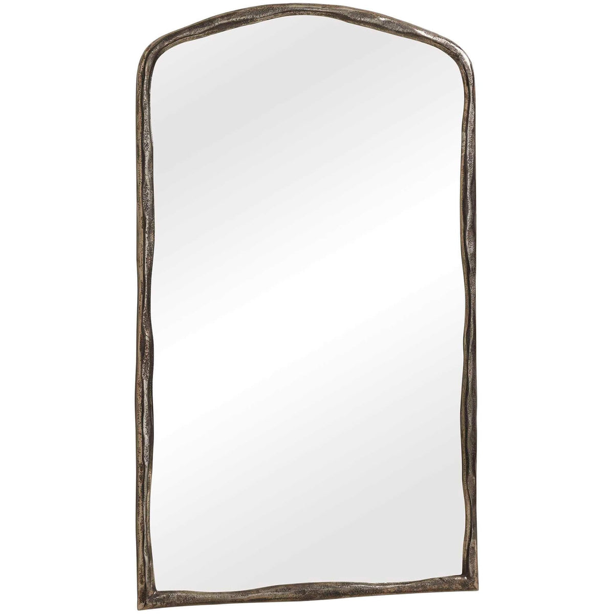 Hammered Antique Nickel Arch Mirror