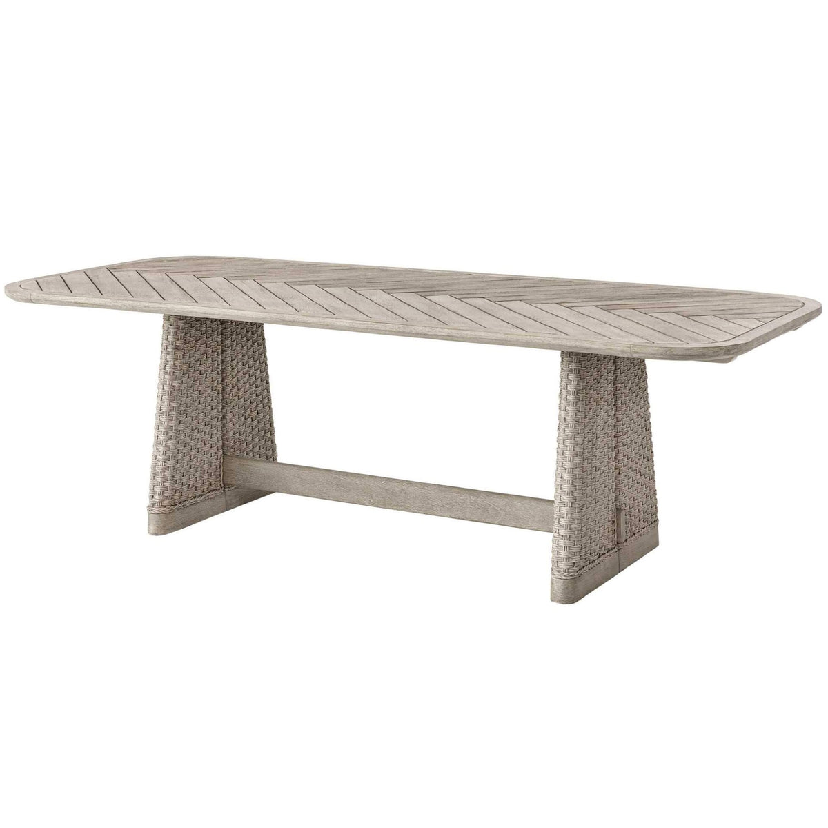 Harbor Herringbone Indoor-Outdoor Dining Table