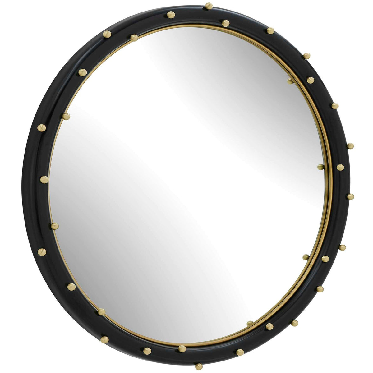 Helia Brass Round Mirror