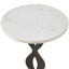 Ila Round White Drink Table