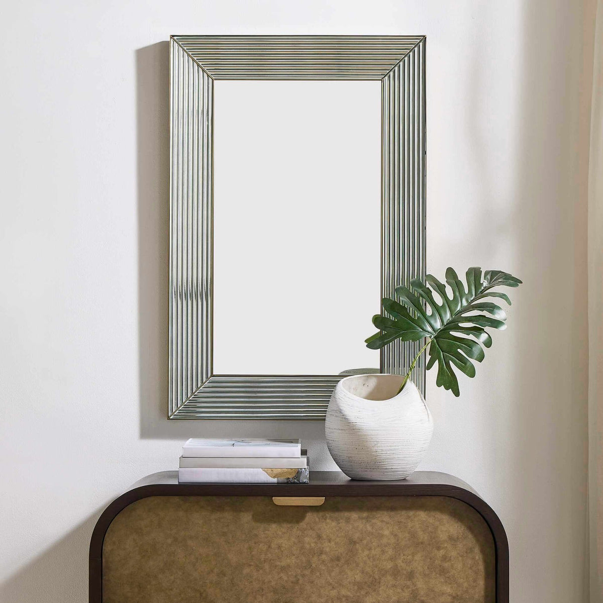 Illuminate Antique Brass Mirror