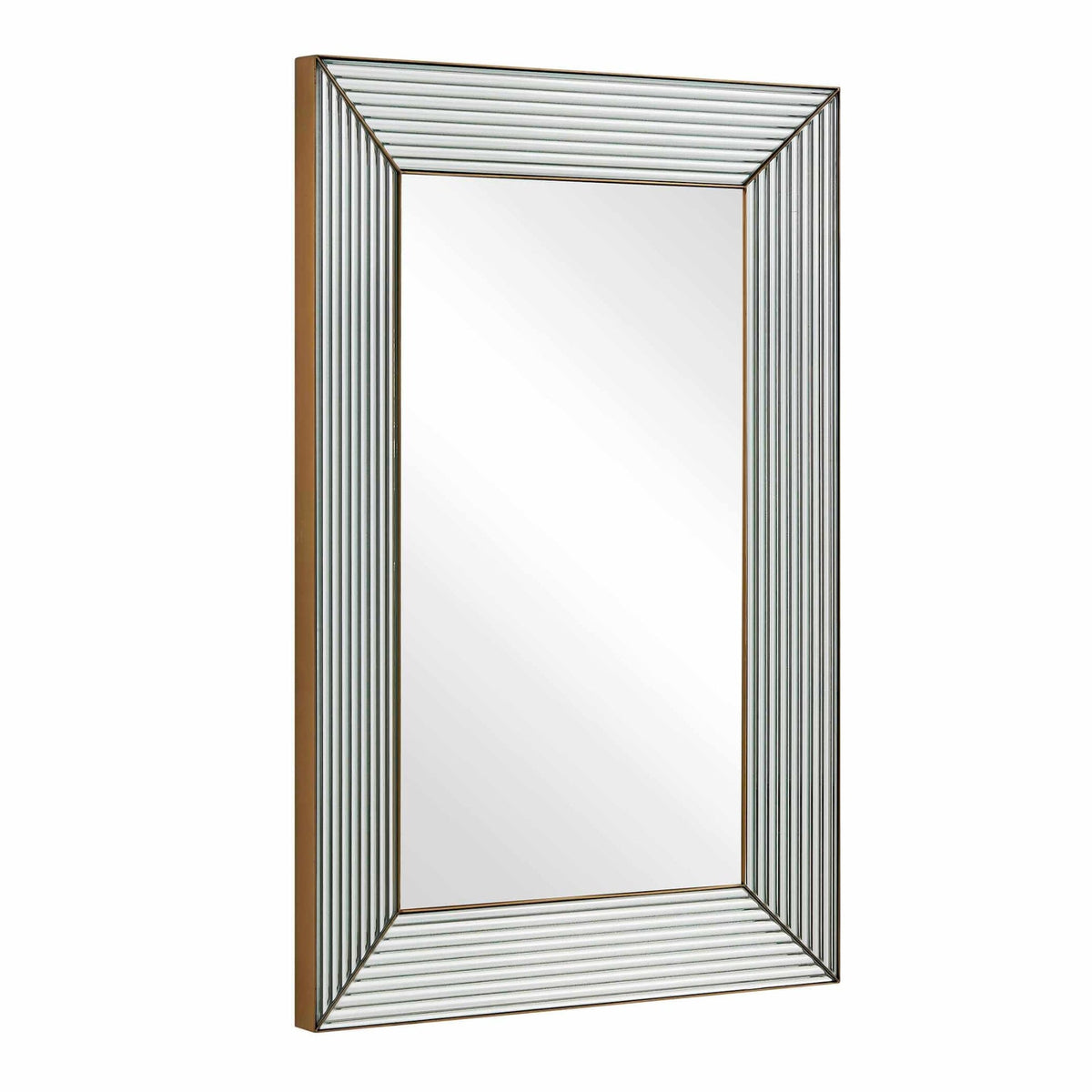 Illuminate Antique Brass Mirror