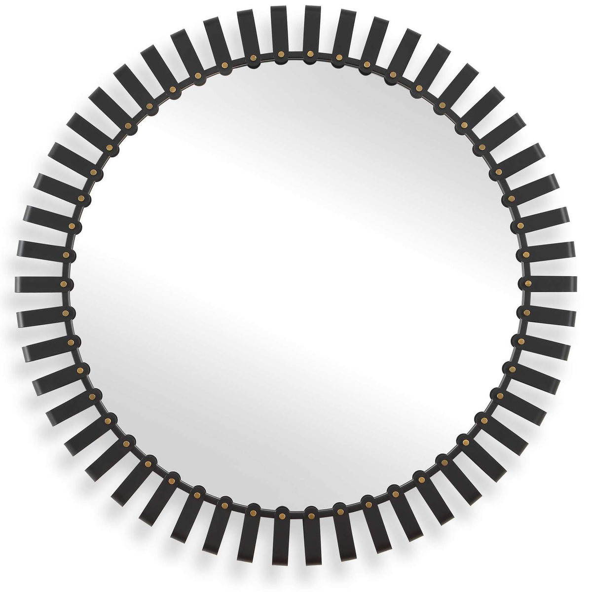 Jael Round Iron Bands Mirror