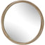Landry Round Light Wood Mirror