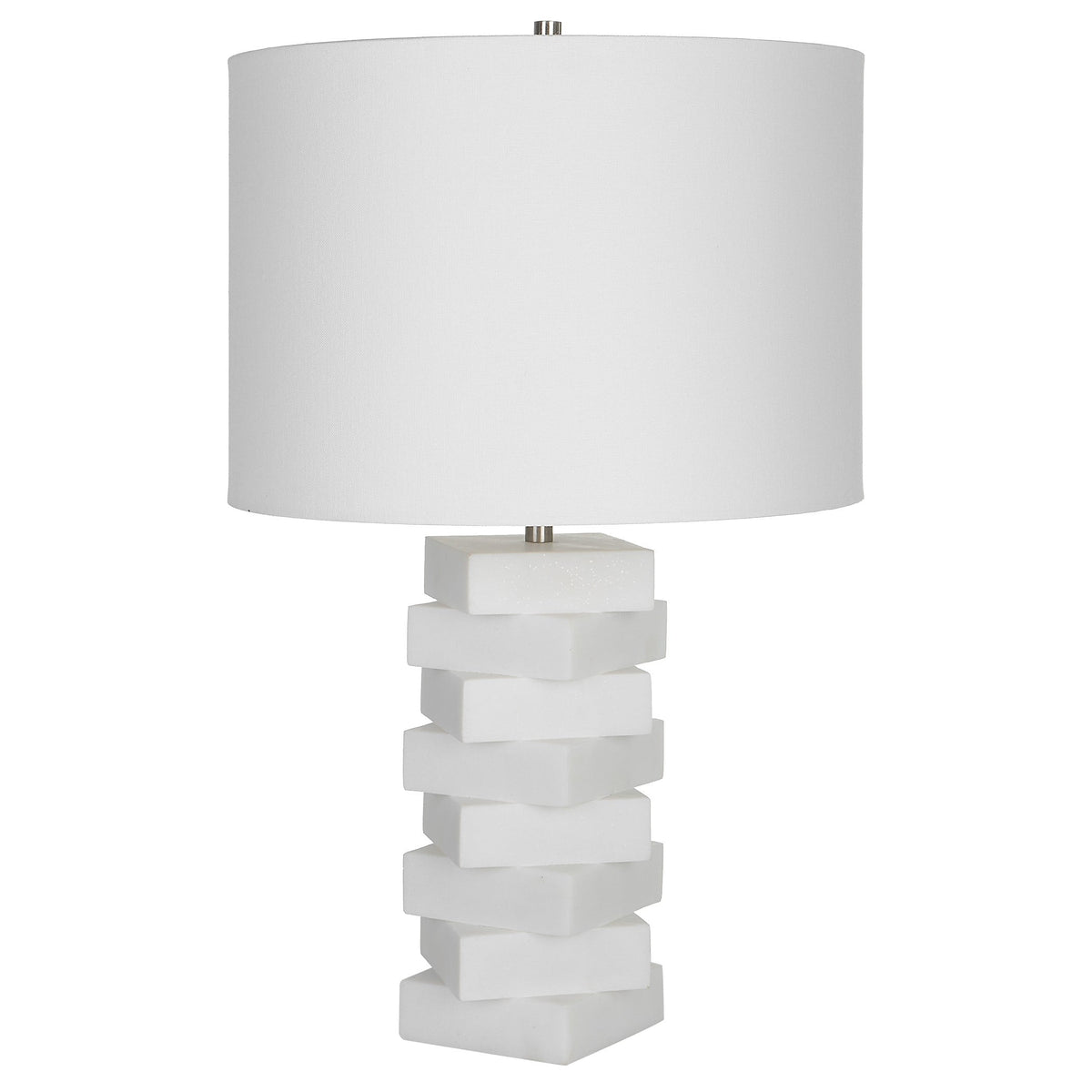 Uttermost Lighting Ascent White Geometric Table Lamp House of Isabella UK