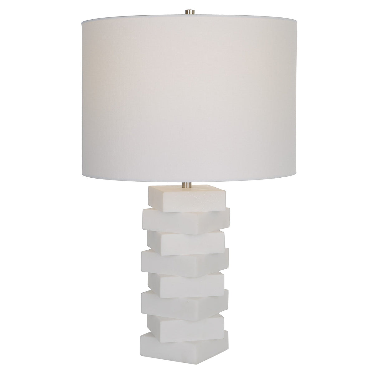 Uttermost Lighting Ascent White Geometric Table Lamp House of Isabella UK