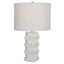 Uttermost Lighting Ascent White Geometric Table Lamp House of Isabella UK