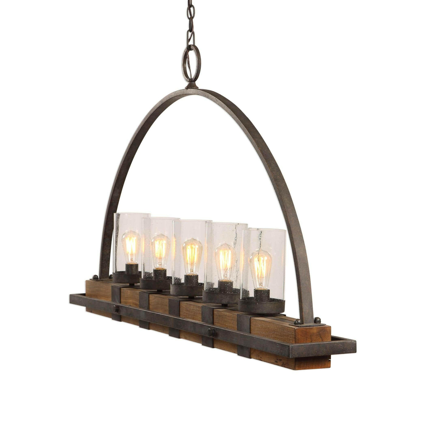 Uttermost Lighting Atwood 5 Light Rustic Linear Chandelier House of Isabella UK