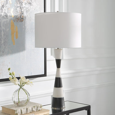 Uttermost Lighting Bandeau Banded Stone Table Lamp House of Isabella UK