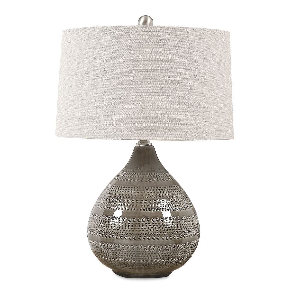 Uttermost Lighting Batova Smoke Grey Lamp House of Isabella UK