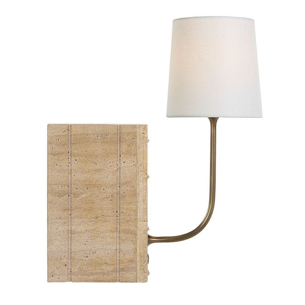 Black Label Book Mini Lamp in Travertine.