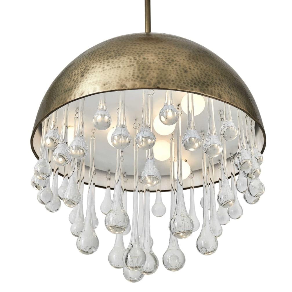 Black Label Downpour, 6 Light Pendant - Round.