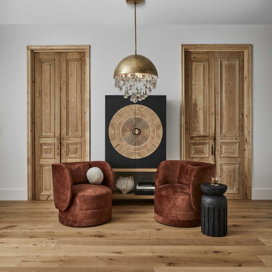 Black Label Downpour, 6 Light Pendant - Round.