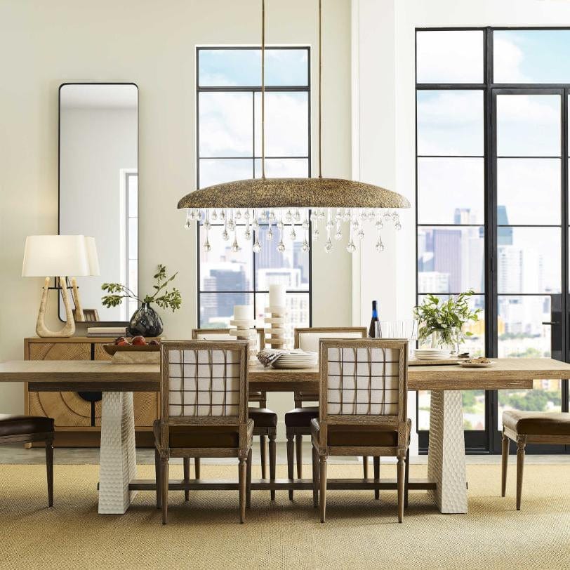 Black Label Downpour Brass & Glass Droplet Pendant.