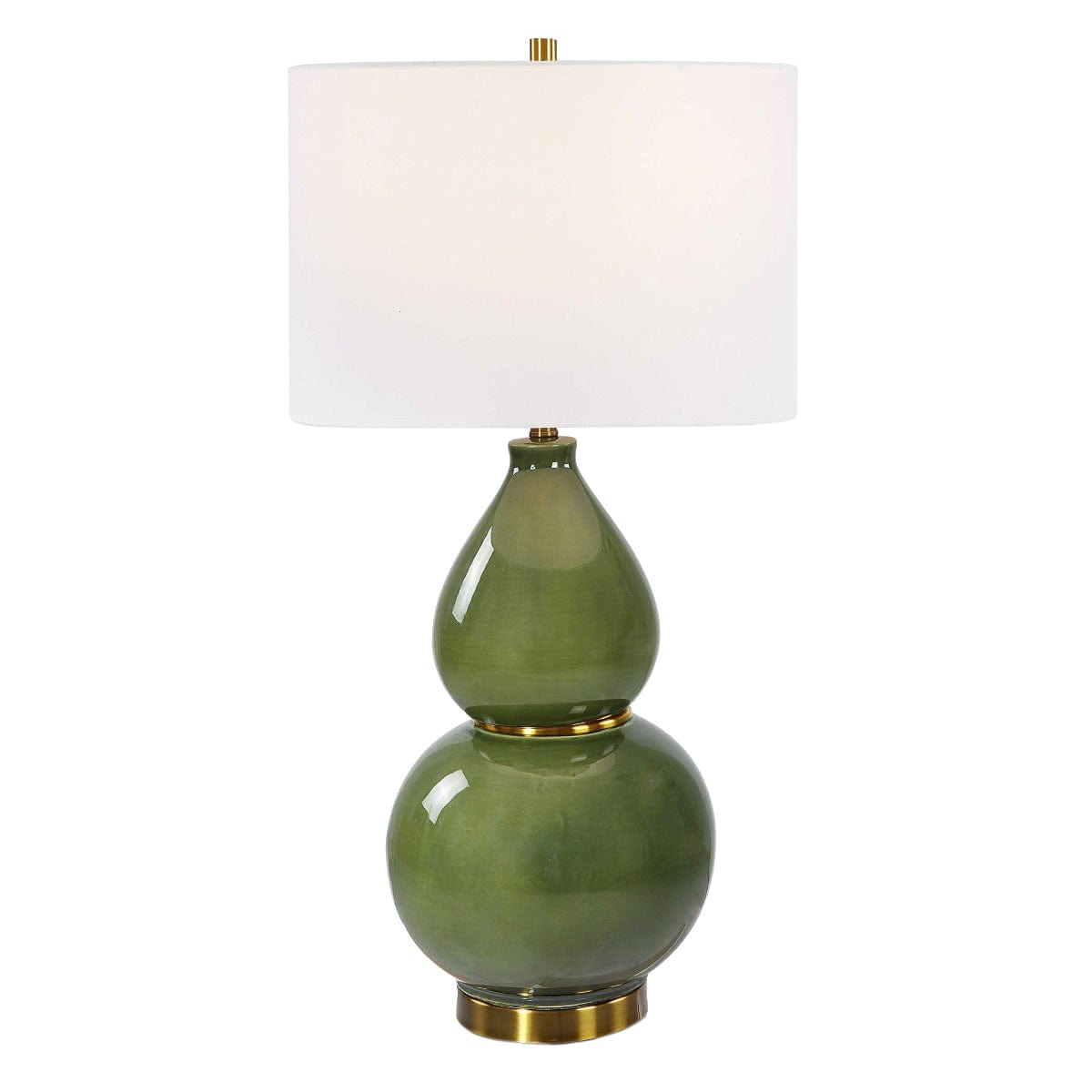 Uttermost Lighting Black Label Gourd Table Lamp, Green House of Isabella UK