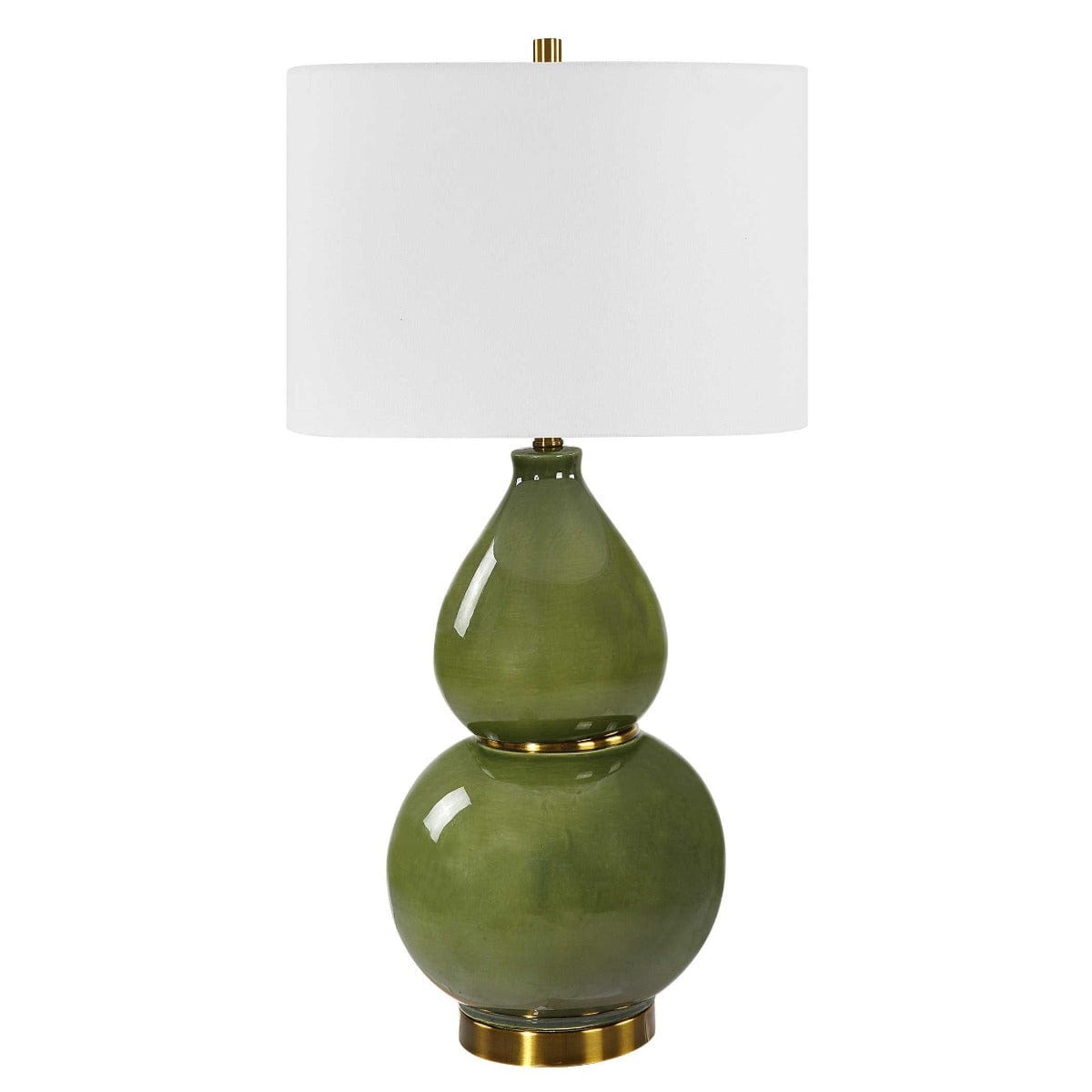 Uttermost Lighting Black Label Gourd Table Lamp, Green House of Isabella UK